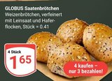 Aktuelles Saatenbrötchen Angebot bei GLOBUS in Siegen (Universitätsstadt) ab 1,65 €