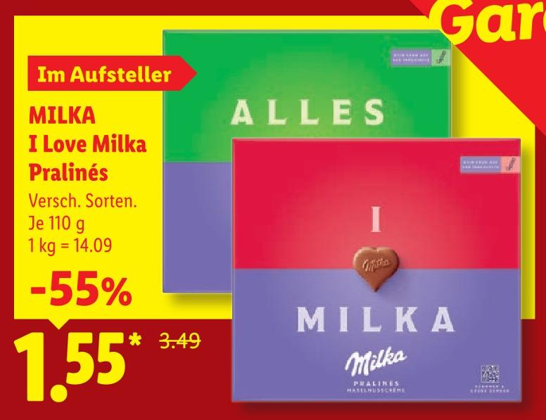I Love Milka Pralinés