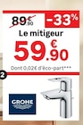 Mitigeur de lavabo - GROHE START LOOP S en promo chez LEROY MERLIN Mitigeur de lavabo - GROHE START LOOP S dans le catalogue LEROY MERLIN