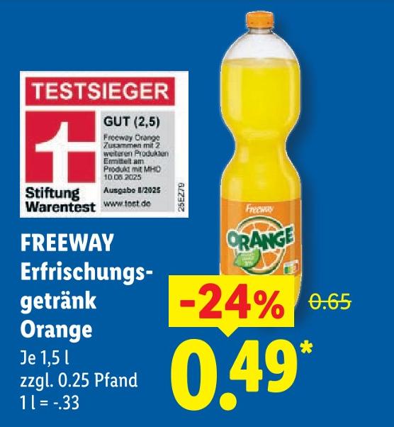 Erfrischungsgetränk Orange