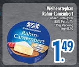 Rahm-Camembert im EDEKA Prospekt Rahm-Camembert von Weihenstephan im aktuellen EDEKA Prospekt für 1,49 €