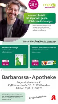 mea - meine apotheke Prospekt der Woche "Unsere November-Angebote" Seite 1, 01.11.2025 bis 30.11.2025 für Dresden Aktueller mea - meine apotheke Prospekt "Unsere November-Angebote" Seite 1 von 4 Seiten für Dresden