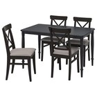 Aktuelles Tisch und 4 Stühle schwarz/Nolhaga graubeige Angebot bei IKEA in Wuppertal ab 408,96 €