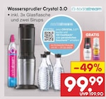 Wassersprudler Crystal 3.0 Angebote von Sodastream bei Netto Marken-Discount Bad Salzuflen für 99,99 €