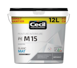Peinture acrylique mat blanche PE M15 - CECIL PROFESSIONNEL en promo chez Screwfix Dunkerque à 39,99 €