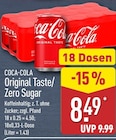 Original Taste/Zero Sugar im Angebot bei ALDI Nord in Bad Oeynhausen Original Taste/Zero Sugar Angebote von COCA-COLA bei ALDI Nord Bad Oeynhausen für 8,49 €