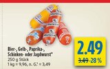 Bier-, Gelb-, Paprika-, Schinken- oder Jagdwurst Angebote bei diska Hof für 2,49 €
