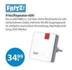 Fritz!Repeater 600 im V-Markt Prospekt Fritz!Repeater 600 von Fritz! im aktuellen V-Markt Prospekt für 34,99 €