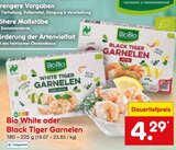 Aktuelles Bio White oder Black Tiger Garnelen Angebot bei Netto Marken-Discount in Regensburg ab 4,29 €