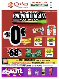 Catalogue Casino Supermarchés à Épinal, avec 80 pages Prospectus Casino Supermarchés à Épinal, "Rentrée : pouvoir d'achat au max", 80 pages, 15/08/2022 - 28/08/2022