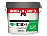 Peinture monocouche blanc satin 10L - V33 - Brico Dépôt à Beauvais Peinture monocouche blanc satin 10L - V33 en promo chez Brico Dépôt Beauvais à 69,90 €
