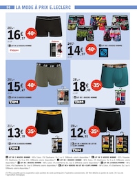 Offre Boxer Homme dans le catalogue E.Leclerc du moment à la page 50