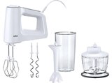 MultiMix 3 HM 3135 Handmixer Weiß (500 Watt, 500 ml Zerkleinerer, 600 Mix- und Messbecher l) im MediaMarkt Saturn Prospekt MultiMix 3 HM 3135 Handmixer Weiß (500 Watt, 500 ml Zerkleinerer, 600 Mix- und Messbecher l) von BRAUN im aktuellen MediaMarkt Saturn Prospekt für 47,99 €