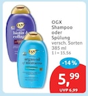 Shampoo oder Spülung von OGX im aktuellen budni Prospekt für 5,99 €