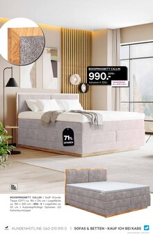 Boxspringbett im Kabs Prospekt "Betten für dich und deine Gäste" mit 14 Seiten (Essen)
