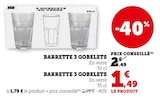 Barrette 3 gobelets - Super U à Tarbes Barrette 3 gobelets en promo chez Super U Tarbes à 1,49 €
