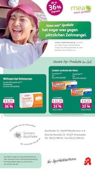 Aktueller mea - meine apotheke Prospekt "Unsere Juli-Angebote" für Wiesbaden Aktueller mea - meine apotheke Prospekt für Wiesbaden mit Seiten