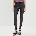 Pantalon enduit skinny push up noir femme à La Halle dans Luchapt