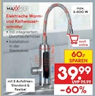 Elektrische Warm- und Kaltwasserarmatur von MAXXMEE für 39,99 € bei Netto Marken-Discount im Angebot Elektrische Warm- und Kaltwasserarmatur von MAXXMEE im aktuellen Netto Marken-Discount Prospekt