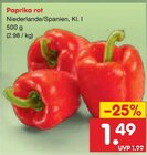 Paprika rot für 1,49 € bei Netto Marken-Discount im Angebot Paprika rot im aktuellen Netto Marken-Discount Prospekt