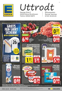 EDEKA Prospekt der Woche "Aktuelle Angebote" Seite 1, 26.05.2026 bis 30.05.2026 für Dinslaken Aktueller EDEKA Prospekt "Aktuelle Angebote" Seite 1 von 26 Seiten für Dinslaken
