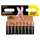 Lot de 16 piles Duracell Plus 100% AA/LR6 - DURACELL en promo chez Carrefour Market Saint-Nazaire à 8,39 €