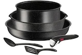 Batterie de cuisine Tefal Set 6 pieces Ingenio Black Stone - Tefal en promo chez Darty Batterie de cuisine Tefal Set 6 pieces Ingenio Black Stone - Tefal dans le catalogue Darty