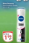 Deospray im Angebot bei GLOBUS in Bad Kreuznach Deospray Angebote von Nivea bei GLOBUS Bad Kreuznach für 1,99 €
