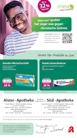mea - meine apotheke Apotheken Prospekt der aktuellen Woche mit 4 Seiten, gültig von 01.06.2026 bis 30.06.2026, in Henstedt-Ulzburg und Umgebung Aktueller mea - meine apotheke Apotheken Prospekt in Henstedt-Ulzburg und Umgebung, "Unsere Juni-Angebote" mit 4 Seiten, 01.06.2026 - 30.06.2026