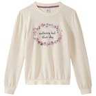 Mädchen Sweatshirt mit Glitzer-Print für 12,99 € bei Ernstings family im Angebot Mädchen Sweatshirt mit Glitzer-Print im aktuellen Ernstings family Prospekt