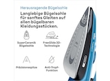 FreeStyle 3 FI 3194 BK, Dampfstoß 200 g/min, FreeGlide 3D, abgerundete Bügelsohle, leichtes Bügeln, vertikale Auffrischung, ergonomisches Dampfbügeleisen (2400 Watt, Keramiksohle, SuperCeramic Beschichtung) von BRAUN im aktuellen MediaMarkt Saturn Prospekt
