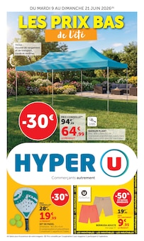 Catalogue Hyper U, 09/06/2026 - 21/06/2026, LES PRIX BAS de l'été, 56 pages Prospectus Hyper U en cours, "LES PRIX BAS de l'été", 56 pages