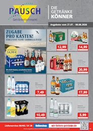 Getränkefachmarkt Rausch Prospekt "DIE GETRÄNKEKÖNNER" für Wetzlar, 2 Seiten, 27.07.2026 - 08.08.2026 Getränkefachmarkt Rausch Prospekt "DIE GETRÄNKEKÖNNER" für Wetzlar, 2 Seiten, 27.07.2026 - 08.08.2026