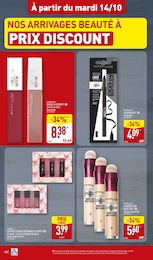 Prix et réduction Maquillage dans le prospectus Aldi en cours Offre Maquillage dans le catalogue Aldi du moment à la page 20