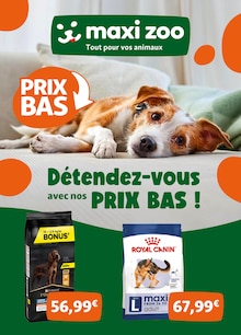 Prospectus Maxi Zoo à Saint-Clair-de-la-Tour, "Détendez-vous avec nos PRIX BAS !", 1 page de promos valables du 30/04/2025 au 31/05/2025