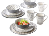 Ensemble vaisselle Sendia, porcelaine, gris/blanc - Ritzenhoff & Breker en promo chez Möbel Martin Thionville à 70,00 €