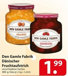 Brotaufstrich im aktuellen famila Nordost Prospekt Den Gamle Fabrik Dänischer Fruchtaufstrich für 1,99 € bei famila Nordost im Angebot