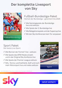 Fernseher im Sky Prospekt "Die Heimat der Bundesliga" mit 4 Seiten (Frankenthal (Pfalz))