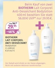 Lait Corporel Anti-Desséchant Bodylotion von BIOTHERM im aktuellen Müller Prospekt