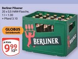 Pilsener im Angebot bei GLOBUS in Neubrandenburg Pilsener Angebote von Berliner bei GLOBUS Neubrandenburg für 9,99 €