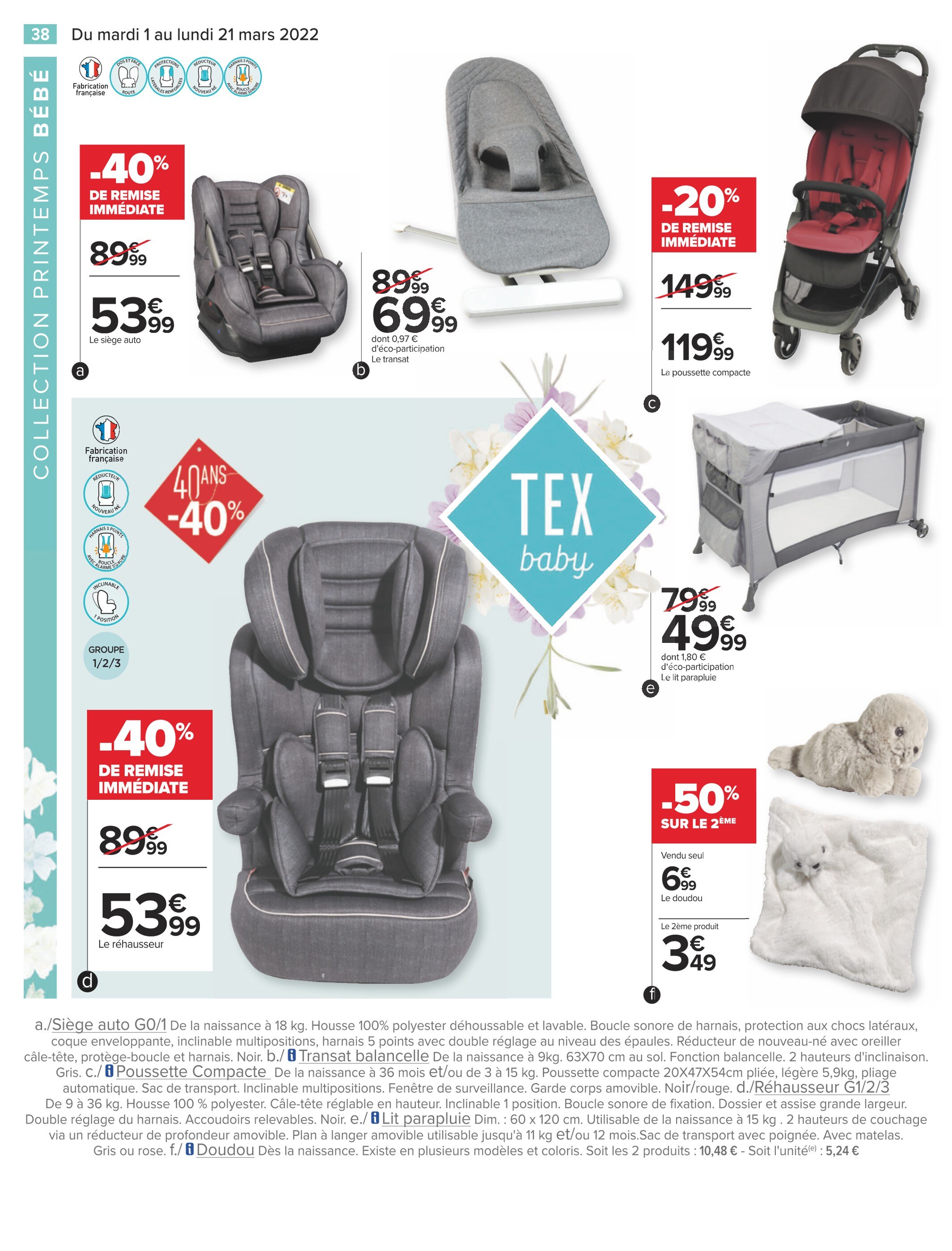 Siege Auto Bebe Carrefour Promo Et Prix Dans Le Catalogue Du Moment