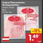 Original Österreichische Wurstspezialitäten Angebote bei Netto Marken-Discount Singen für 1,49 €