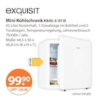 Mini Kühlschrank KB45-0-011E von Exquisit im aktuellen V-Markt Prospekt für 99,90 €