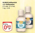 Aktuelles Kaffeemilch Angebot bei GLOBUS in Duisburg ab 0,89 €