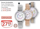 Damen-Armbanduhr im Angebot bei GLOBUS in Bad Kreuznach Damen-Armbanduhr Angebote von ORNAGÉ bei GLOBUS Bad Kreuznach für 27,99 €