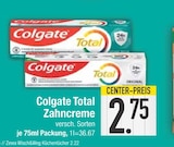 Total Zahncreme von Colgate im aktuellen EDEKA Prospekt für 2,75 €