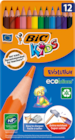 LOT 12 CRAYONS DE COULEURS BIC - BIC en promo chez Auchan Hypermarché LOT 12 CRAYONS DE COULEURS BIC - BIC dans le catalogue Auchan Hypermarché
