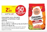Crackers aux Légumes Tomate & Paprika Fumé - GRAAM en promo chez Intermarché Super Crackers aux Légumes Tomate & Paprika Fumé - GRAAM dans le catalogue Intermarché Super