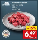 Gulasch vom Rind im Netto Marken-Discount Prospekt Gulasch vom Rind von Gut Ponholz im aktuellen Netto Marken-Discount Prospekt für 6,49 €