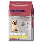 PREMIERE Croquettes Sensitive pour chien adulte sans céréales Bœuf & Pomme de terre 12 kg - PREMIERE - Maxi Zoo à Marseille PREMIERE Croquettes Sensitive pour chien adulte sans céréales Bœuf & Pomme de terre 12 kg - PREMIERE en promo chez Maxi Zoo Marseille à 57,99 €